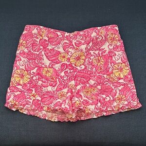 Girls Lilly Pulitzer Shorts Pink White, & Yellow XL 12-14